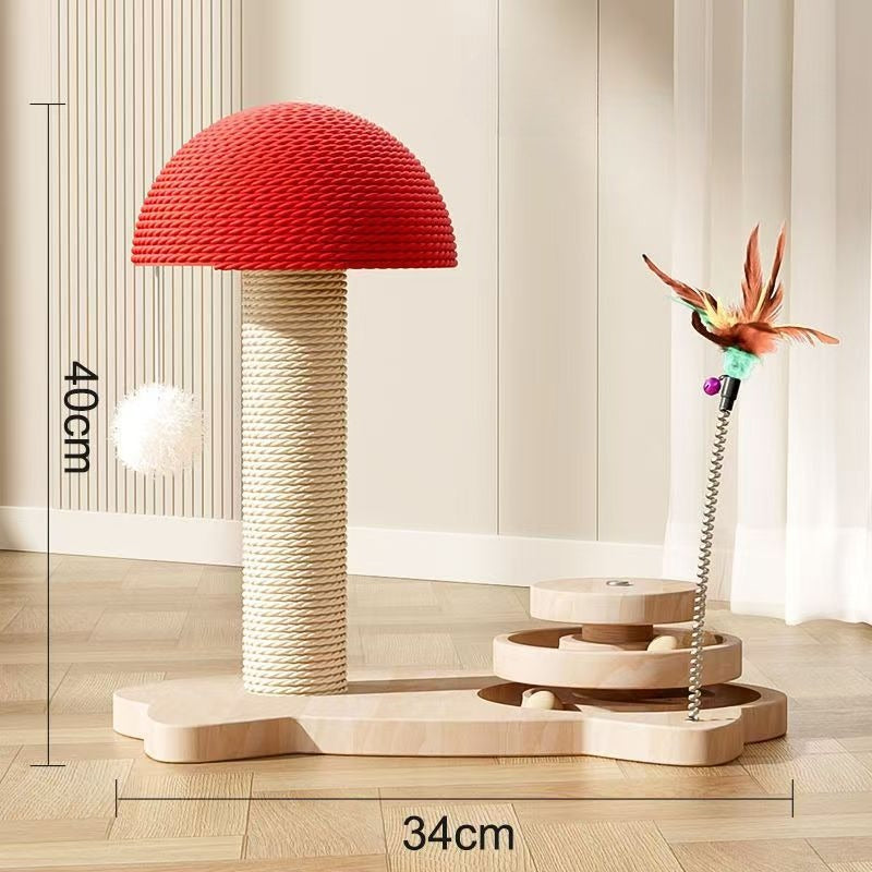 Mushroom Wonderland: Interactive Sisal Cat Tree Collection