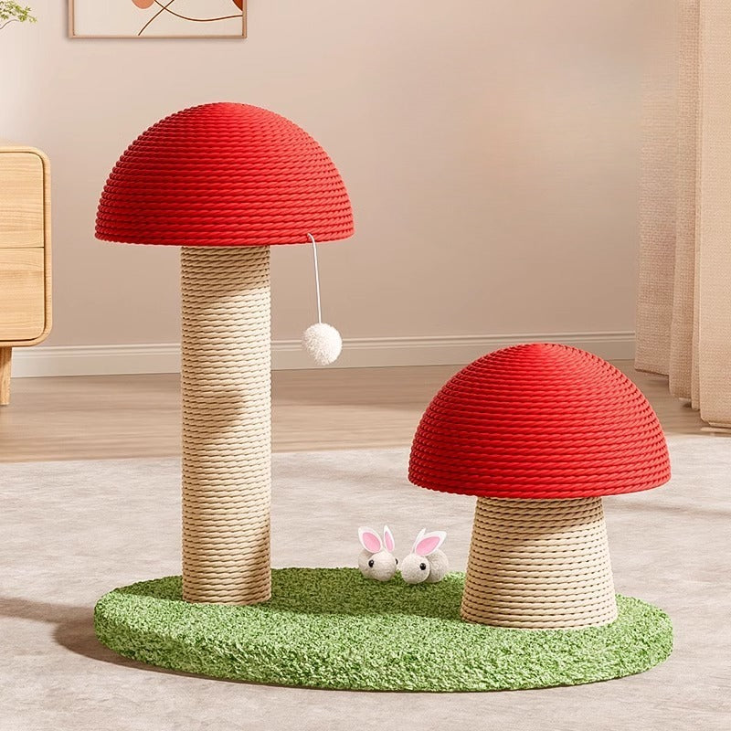 Mushroom Wonderland: Interactive Sisal Cat Tree Collection