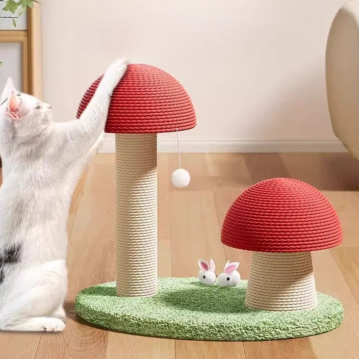 Mushroom Wonderland: Interactive Sisal Cat Tree Collection