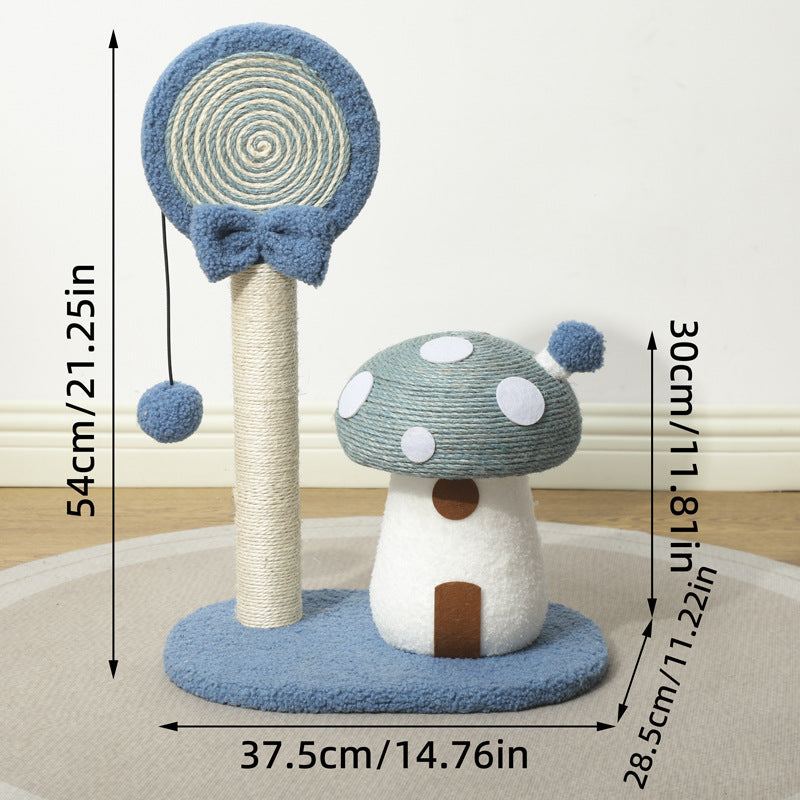 Lollipop & Mushroom House 2-in-1 Interactive Cat Tree