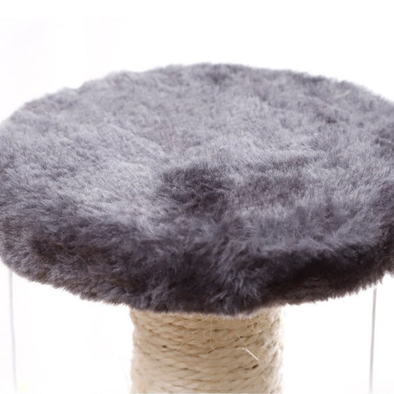 Double-Layer Plush Cat Tree with Playful Toys